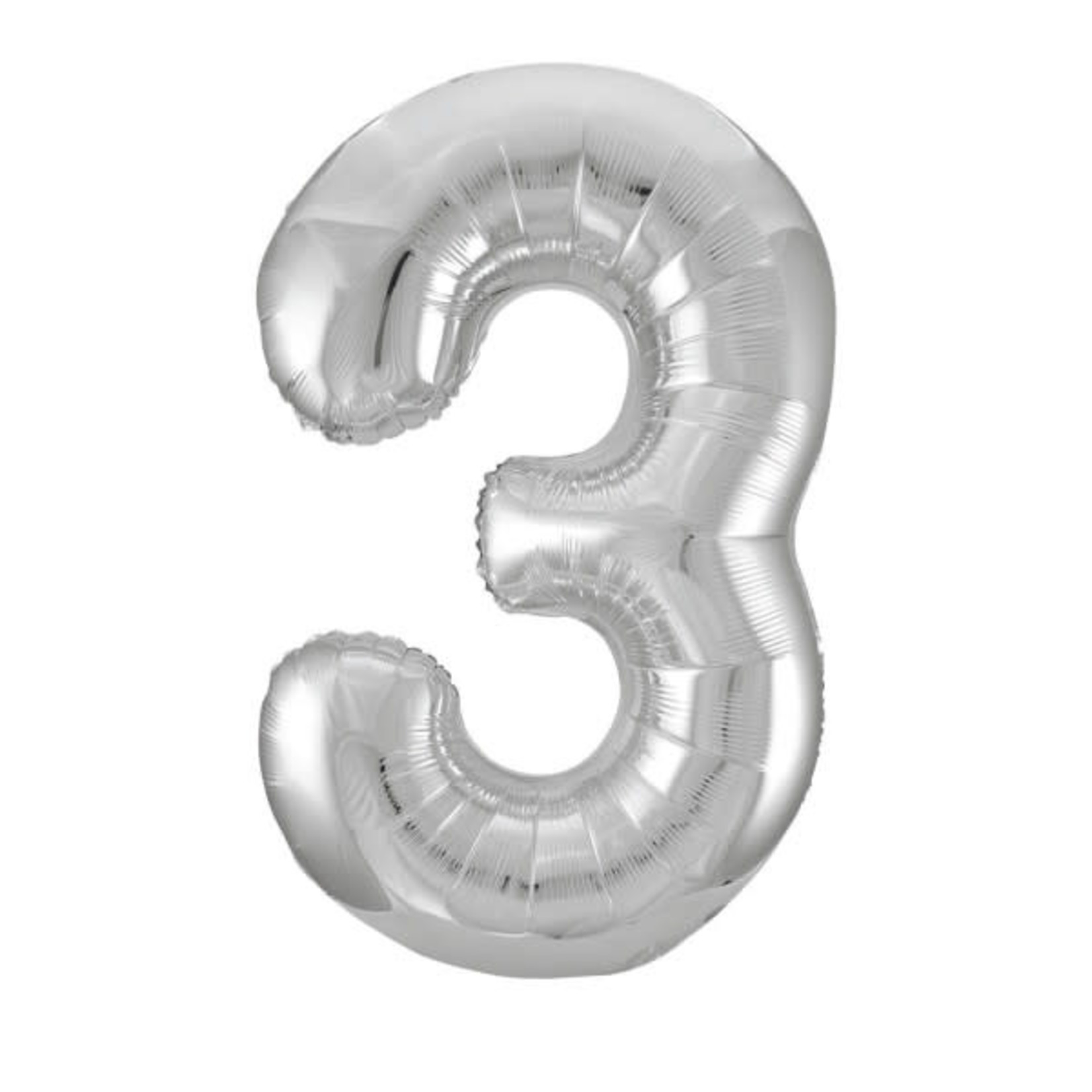 34" SILVER FOIL BALLOON NUMBER-3