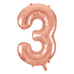 34’’ ROSE GOLD FOIL BALLOON NUMBER-3