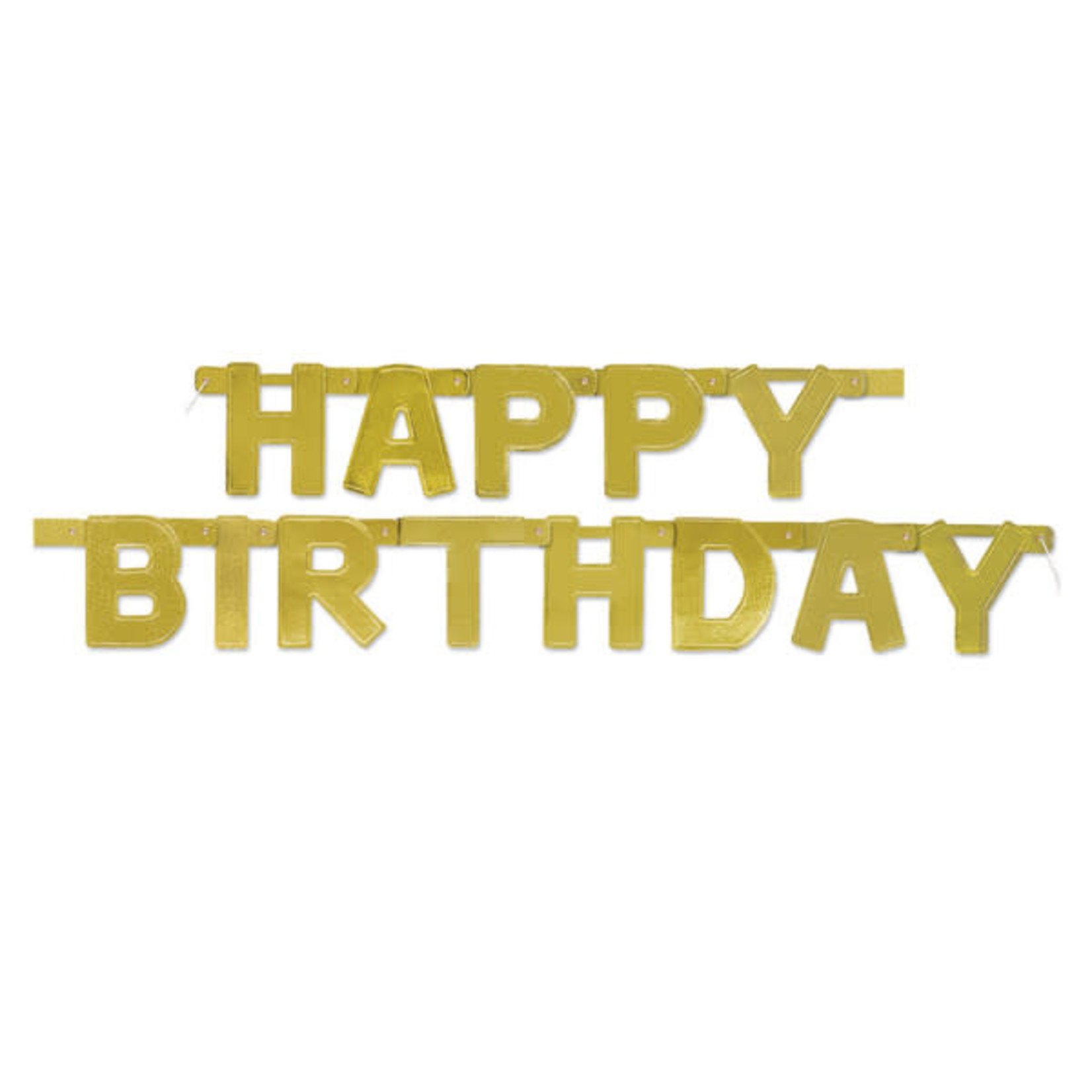 GOLD HAPPY BIRTHDAY BANNER