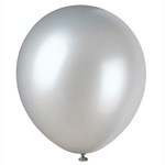 72  12"" Pearl Balloons - Silver