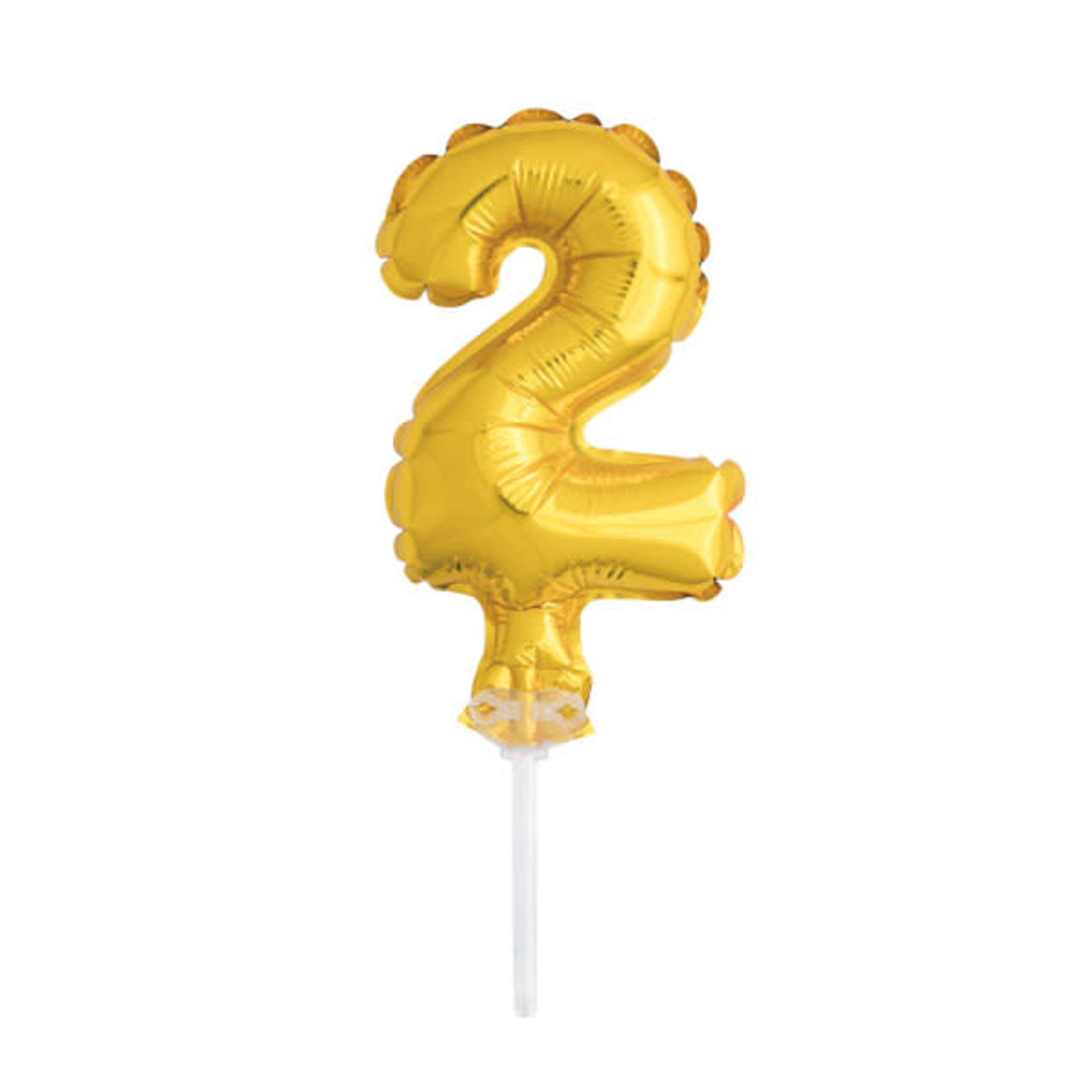 5’’ GOLD FOIL BALLOON #2, CAKE TOPPER