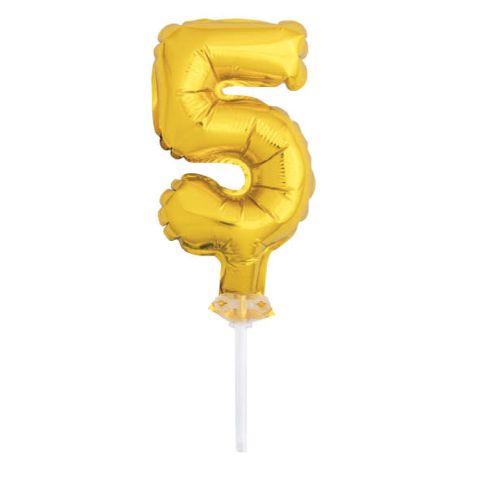 5’’ GOLD FOIL BALLOON #5, CAKE TOPPER