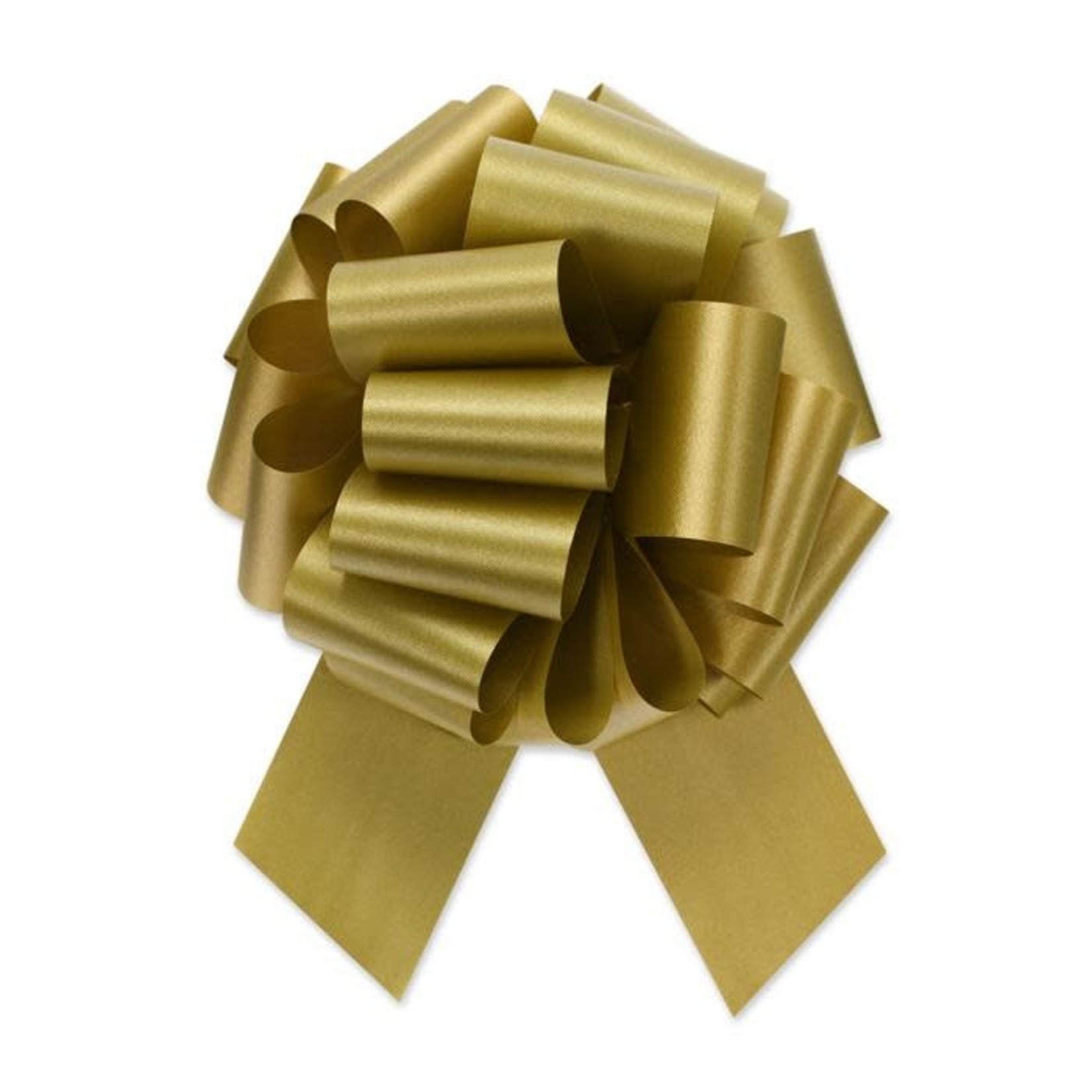 GOLD PERFECT BOW, 7/8"ribbon, 4"dow, 18 loops