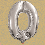 40’’ “0” SILVER FOIL BALLOON