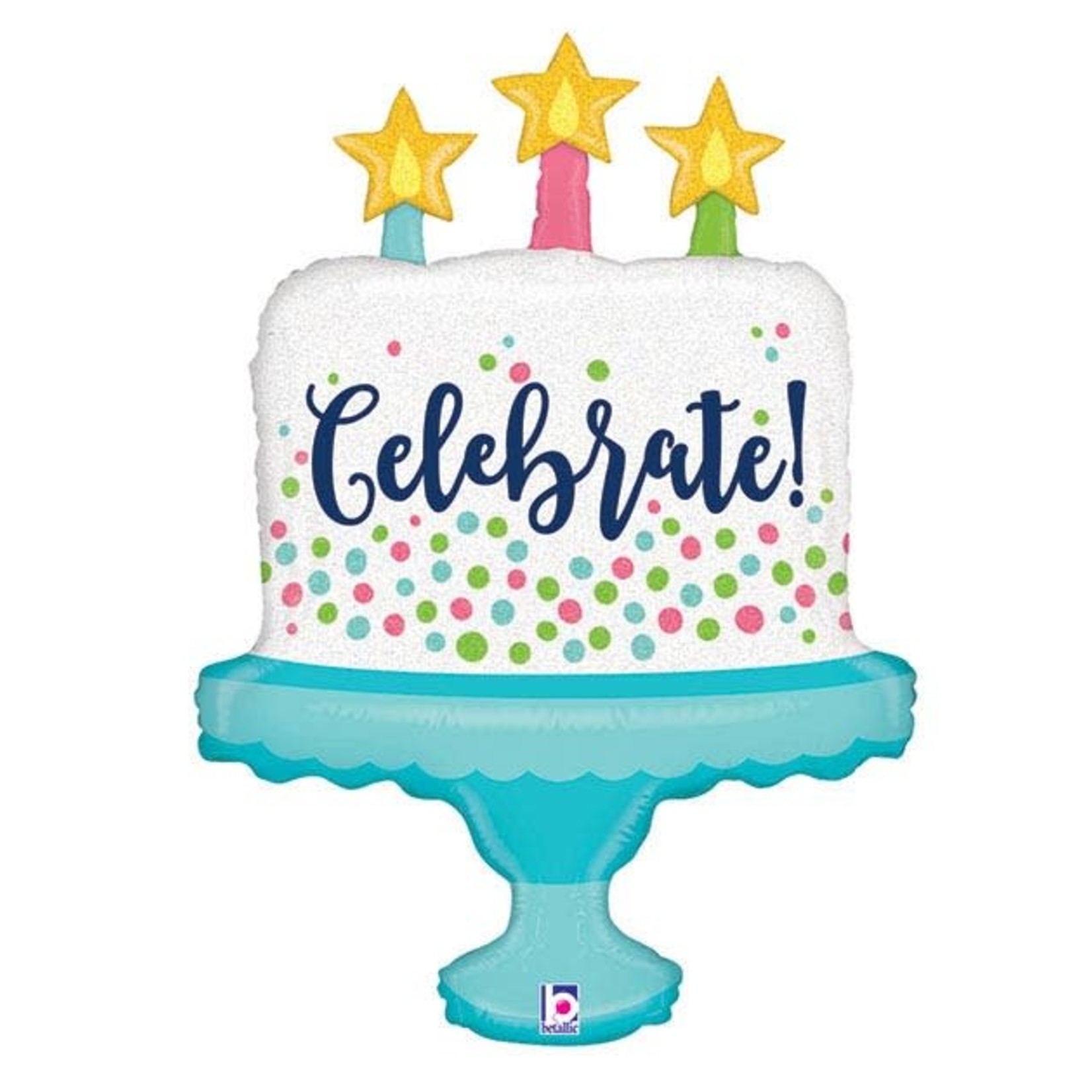 33’’ BALLOON “CELEBRATE” CAKE, reg $7.99