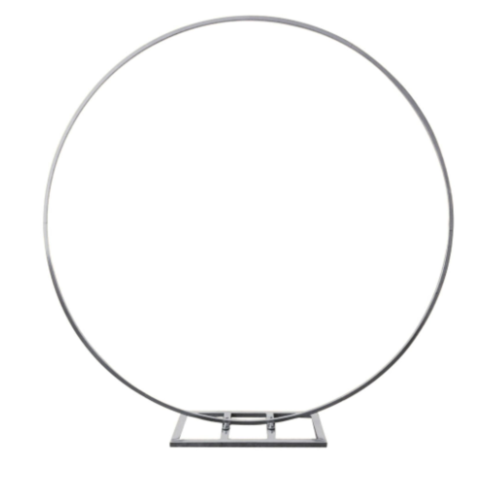 50% off was $200 now $100. 84” SILVER ROUND METAL ARCH CIRCLE BACKDROP STAND