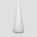 15"h x 5"   White STYROFOAM Cone