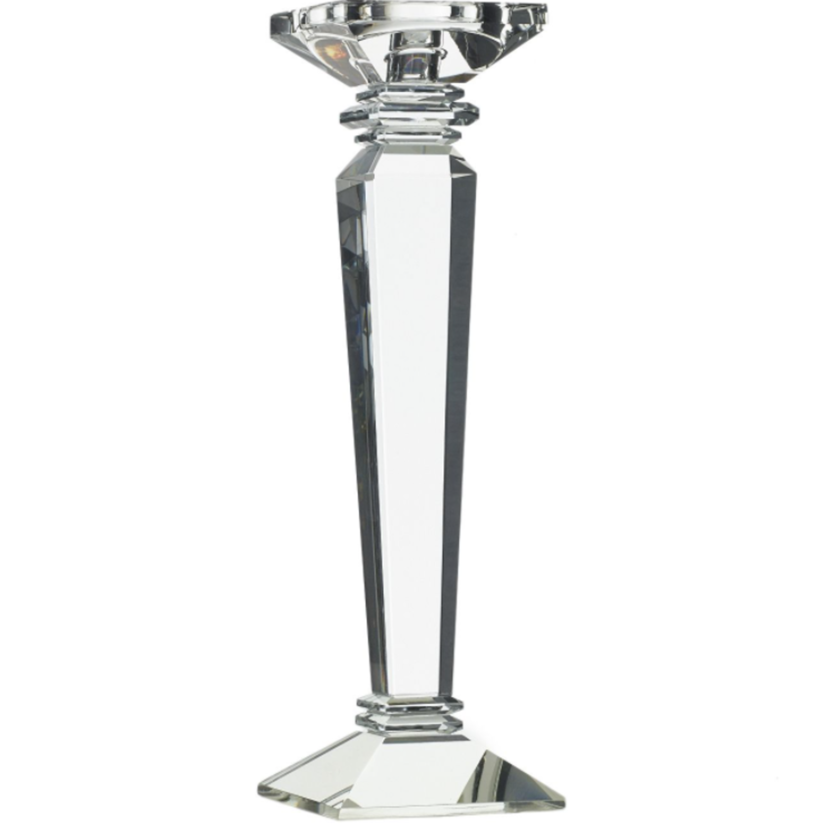 12.5"H X 4" CRYSTAL CANDLE STICK (AD)