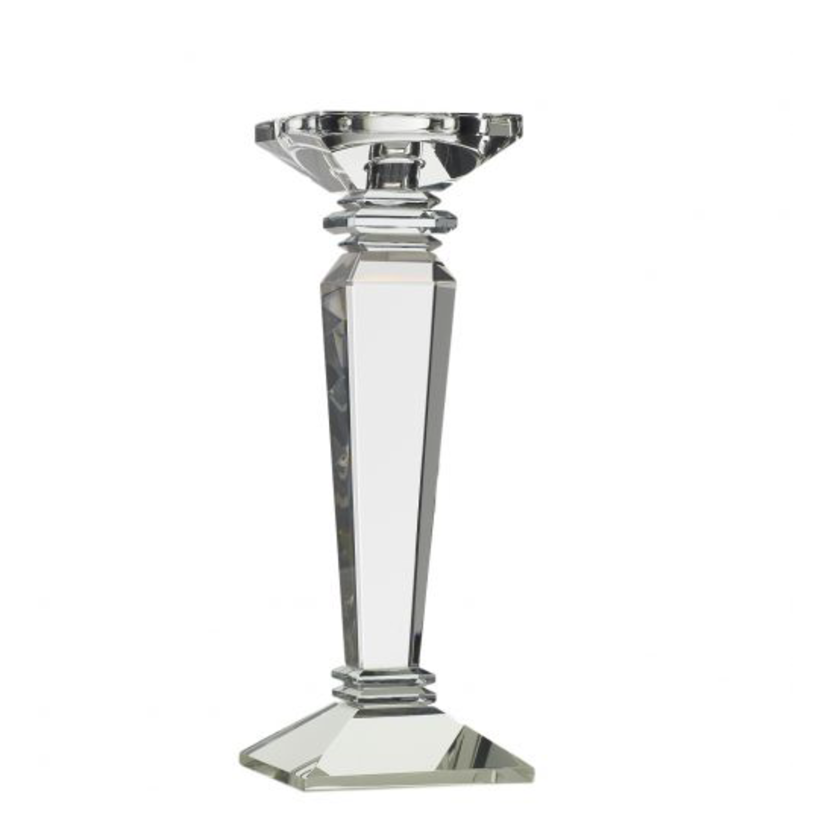 ACCENT DECOR 10.75"H X 4" CRYSTAL CANDLE STICK (AD)