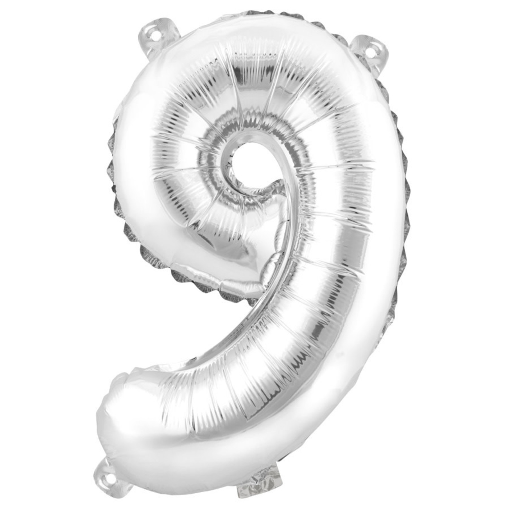 16'' SILVER MYLAR BALLOON #9. reg price $1.00