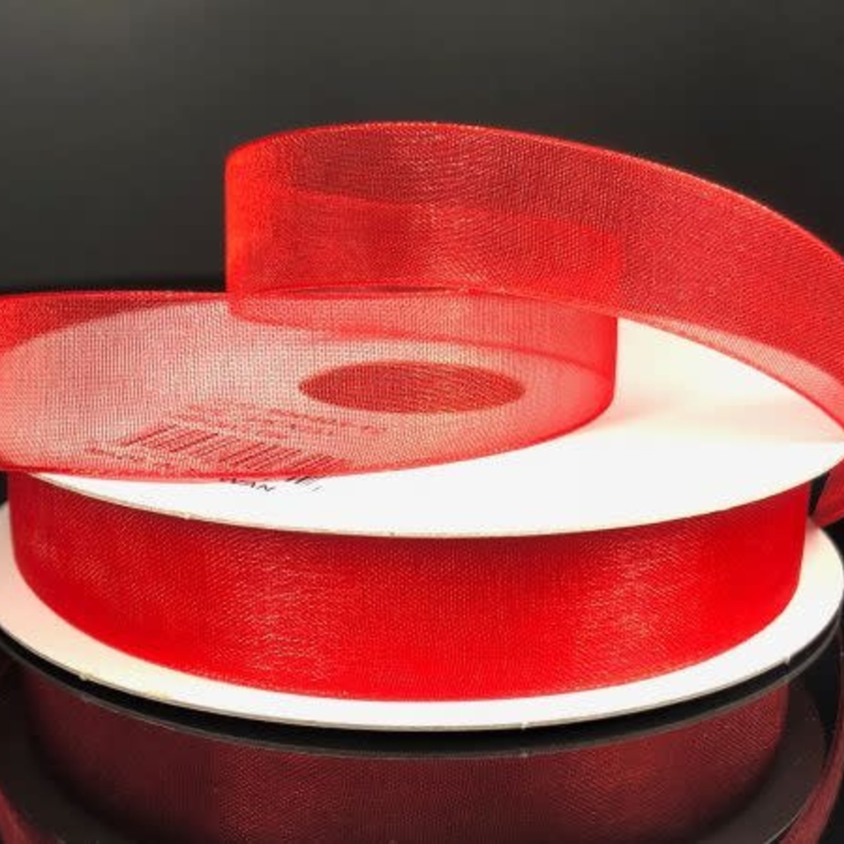 CHIFFON RIBBON 5/8"" x 25 YD.  RED