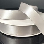SILKY DOUBLE FACE SATIN NON WIRED EDGE 5/8"" x 25 YD SILVER