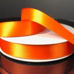 SILKY DOUBLE FACE SATIN NON WIRED EDGE 5/8"" x 25 YD ORANGE