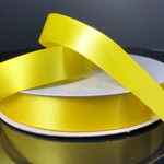 SILKY DOUBLE FACE SATIN NON WIRED EDGE 5/8"" x 25 YD DAFFODIL