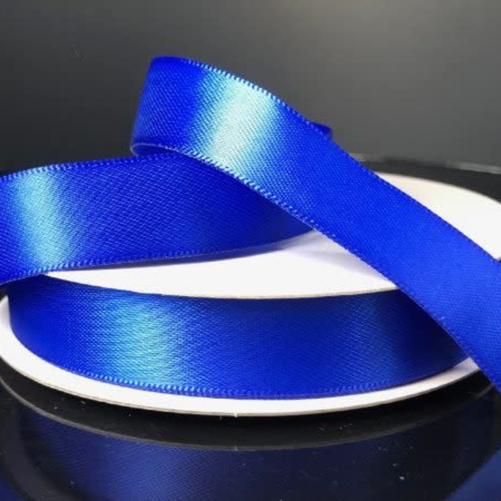 SILKY DOUBLE FACE SATIN NON WIRED EDGE 5/8"" x 25 YD ROYAL BLUE