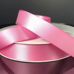 SILKY DOUBLE FACE SATIN NON WIRED EDGE 5/8"" x 25 YD HOT PINK