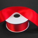 SILKY DOUBLE FACE SATIN NON WIRED EDGE 1.5"" x 25 YD RED