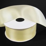 SILKY DOUBLE FACE SATIN NON WIRED EDGE 1.5"" x 25 YD IVORY