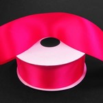 SILKY DOUBLE FACE SATIN NON WIRED EDGE 1.5"" x 25 YD FUCHSIA