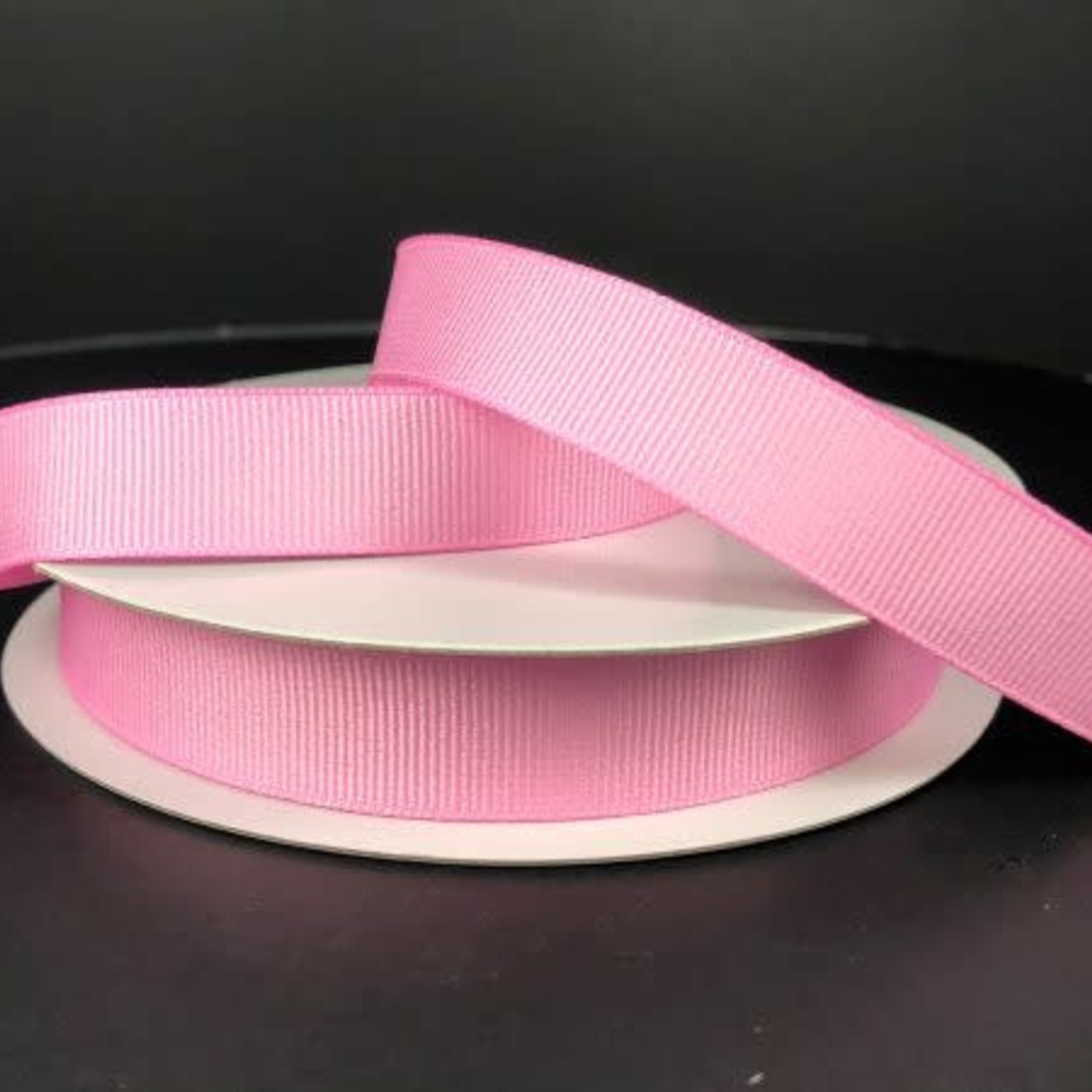 SOLID GROSGRAIN NON WIRED EDGE 5/8"" x 25 YD PINK