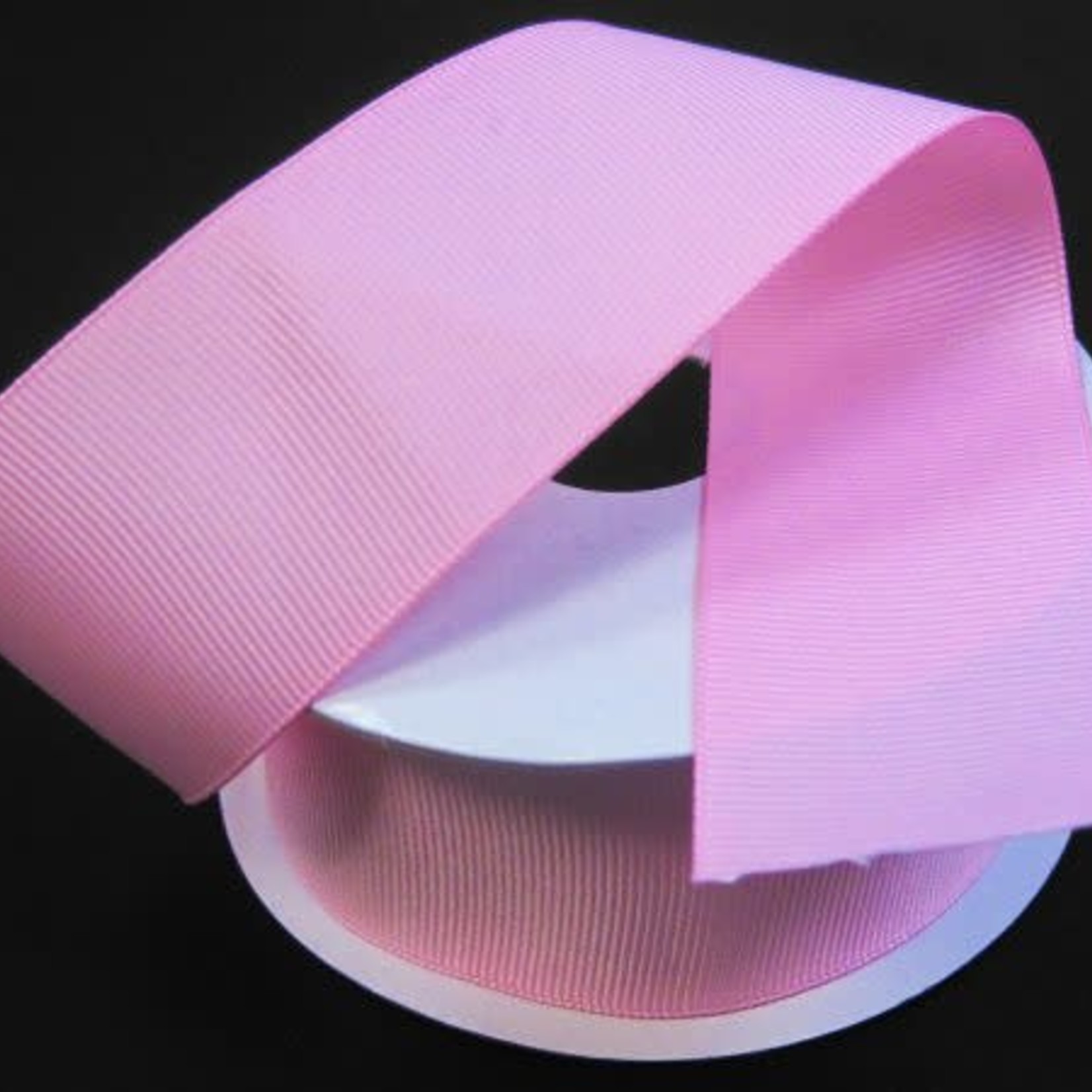 SOLID GROSGRAIN NON WIRED EDGE 1.5"" x 25 YD PINK