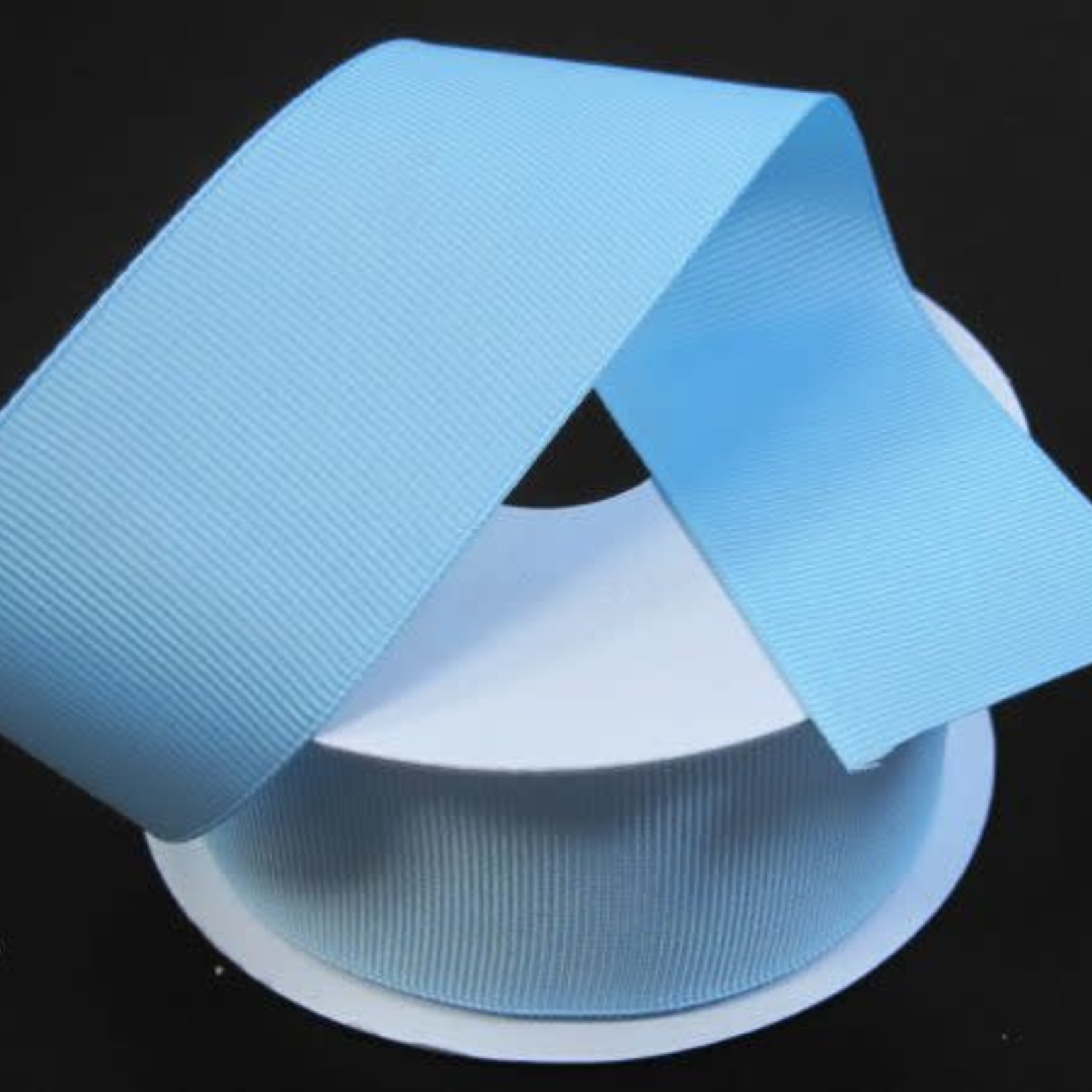 SOLID GROSGRAIN NON WIRED EDGE 1.5"" x 25 YD BLUE