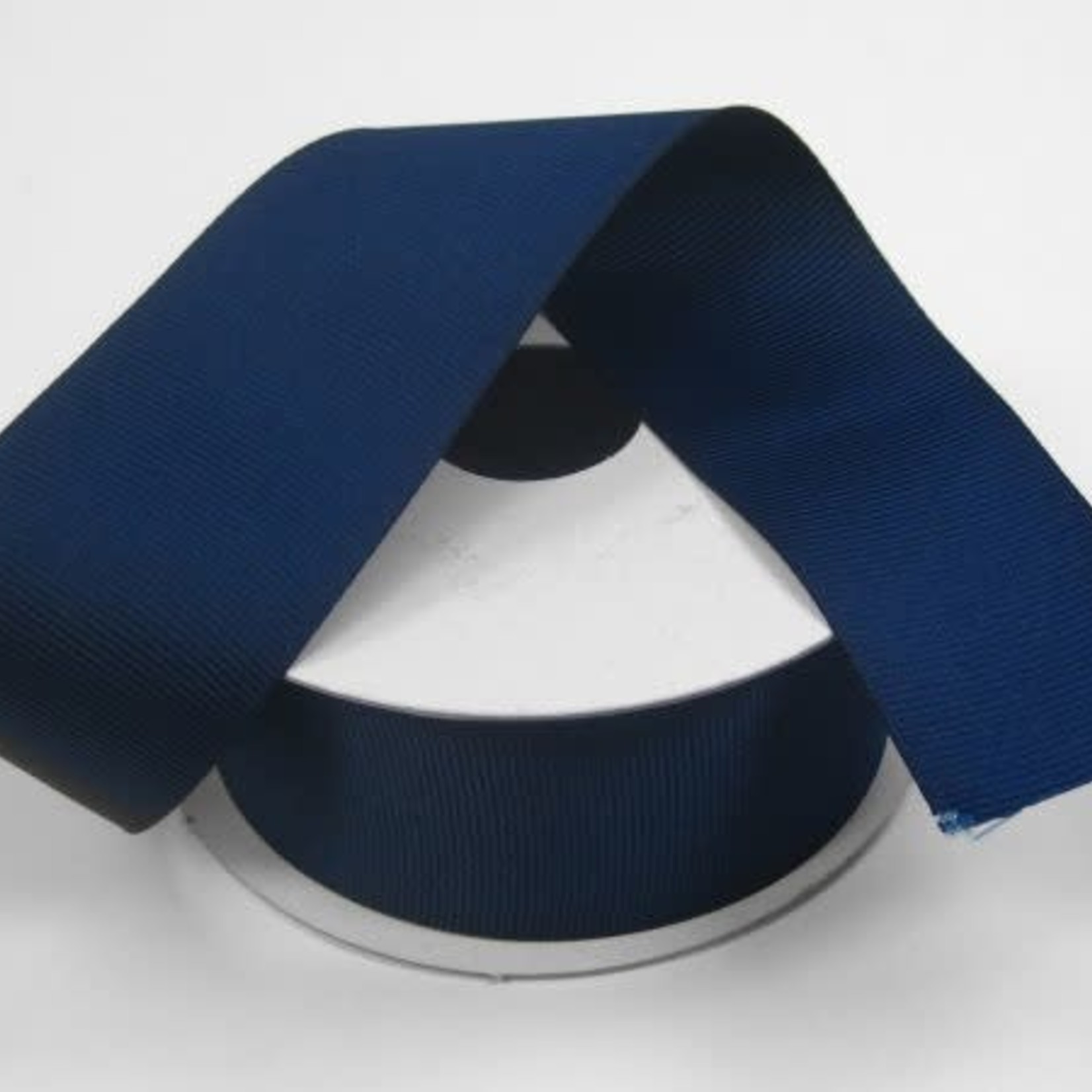 SOLID GROSGRAIN NON WIRED EDGE 1.5"" x 25 YD NAVY BLUE