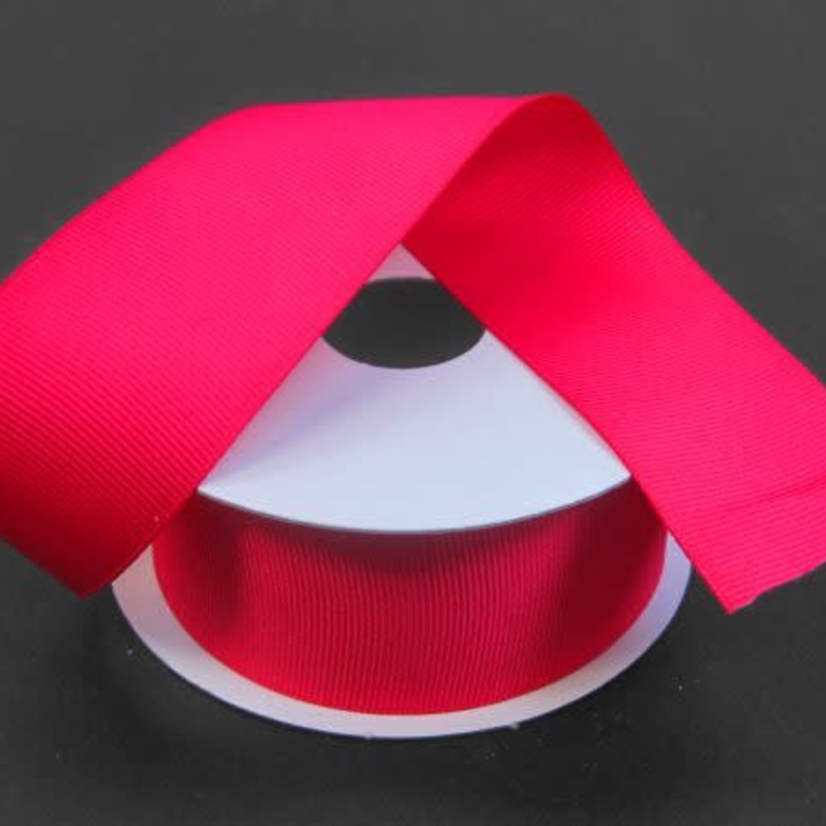 SOLID GROSGRAIN NON WIRED EDGE 1.5"" x 25 YD FUCHSIA