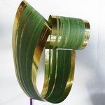 Aspidistra Leaf Ribbon - Green - 50mm x 50yds