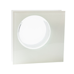 10”H X 10”L X 2.5” SQUARE PLATED WITH ROUND GLASS