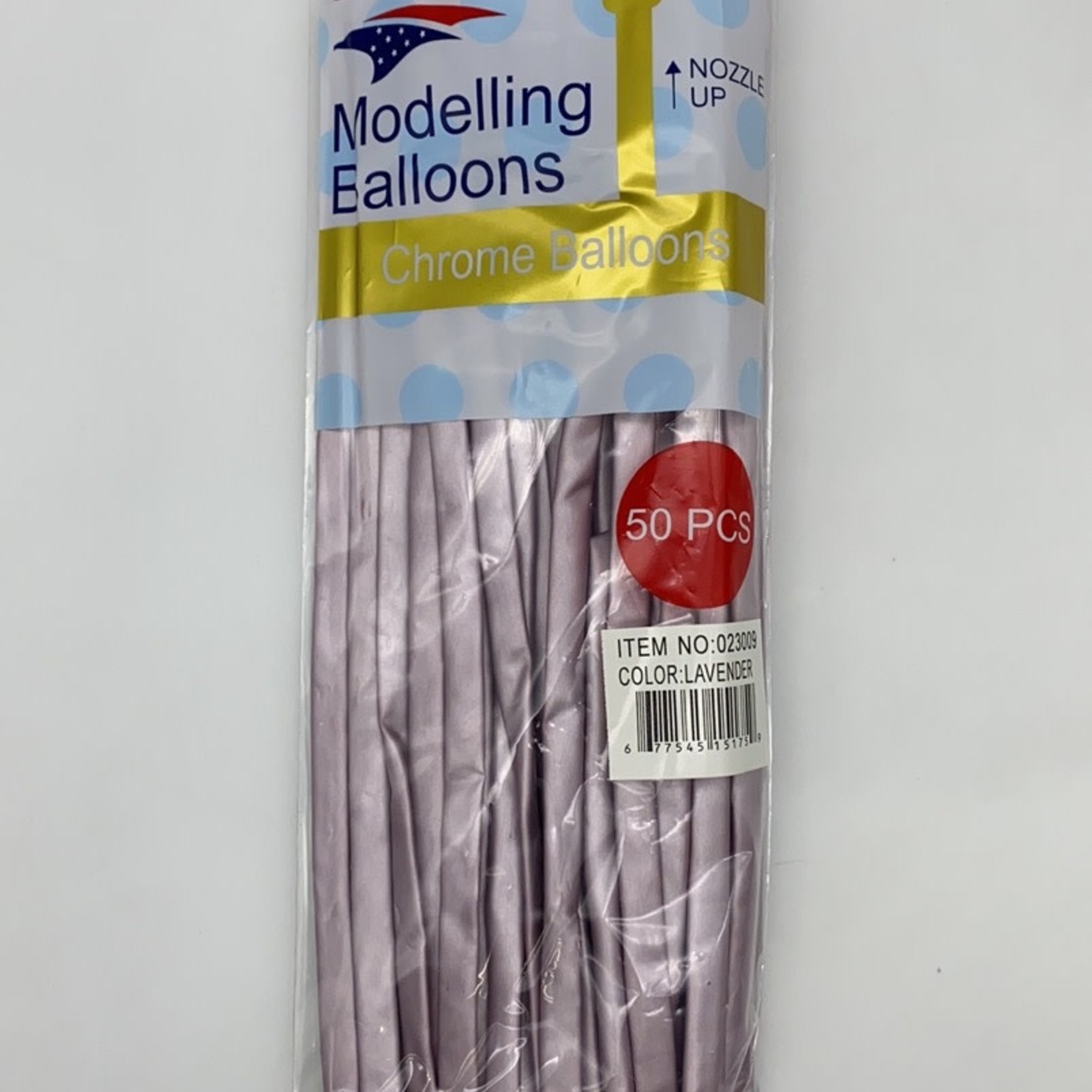 50 CT SILVER CHROME  MODELLING BALLOON