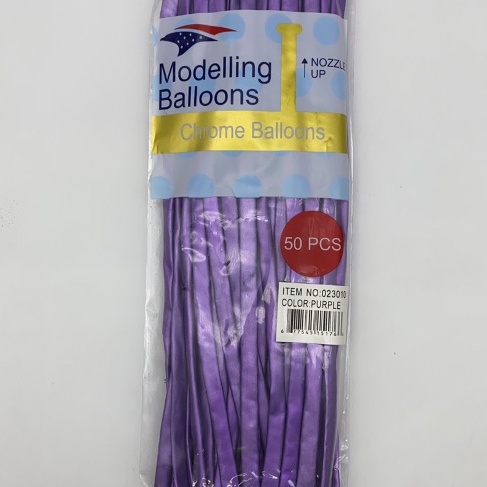 50 CT PURPLE CHROME MODELLING BALLOONS