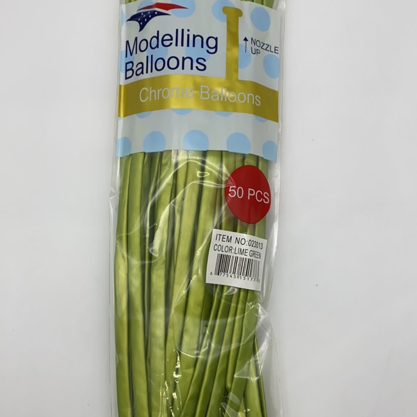 50 CT GREEN CHROME MODELLING BALLOONS