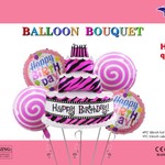 PINK CAKE BALLLOON BOUQUET