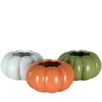 2.5" X 2.5''ROUND PUMPKIN POTTERY, price for each box has assorted colors