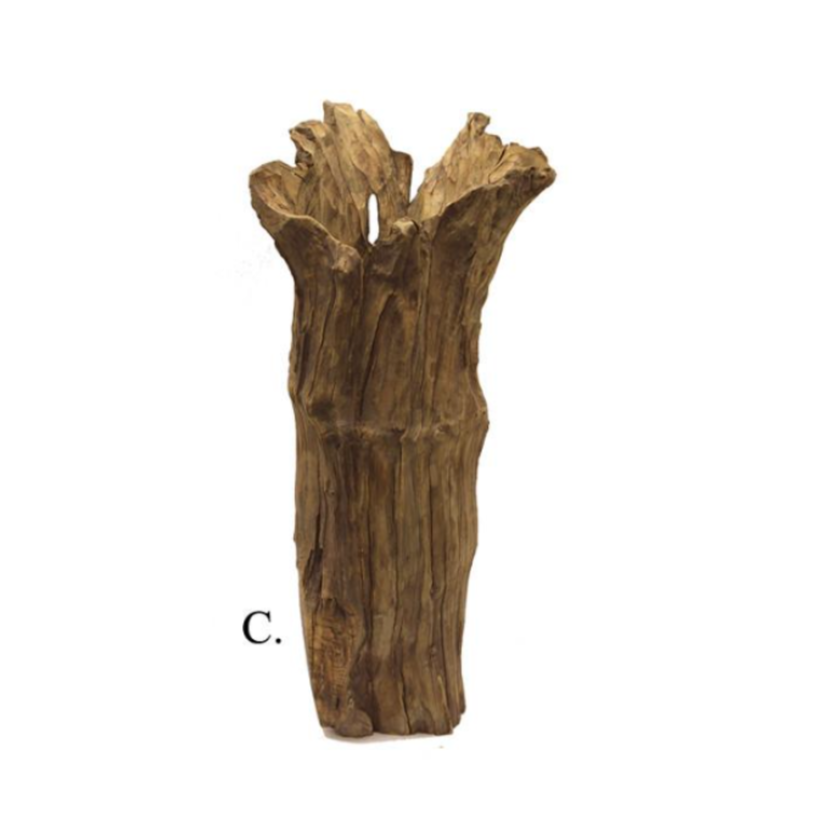 26"H X 12" TOP, 6-8"D Natural Root Vase