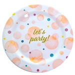 10.75'' MELAMINE PLATE "LET'S PARTY", reg $2.99