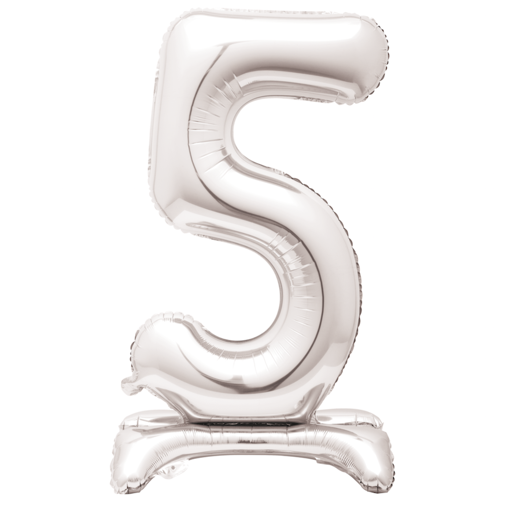 30'' SILVER FOIL STANDING BALLOON NUMBER  5