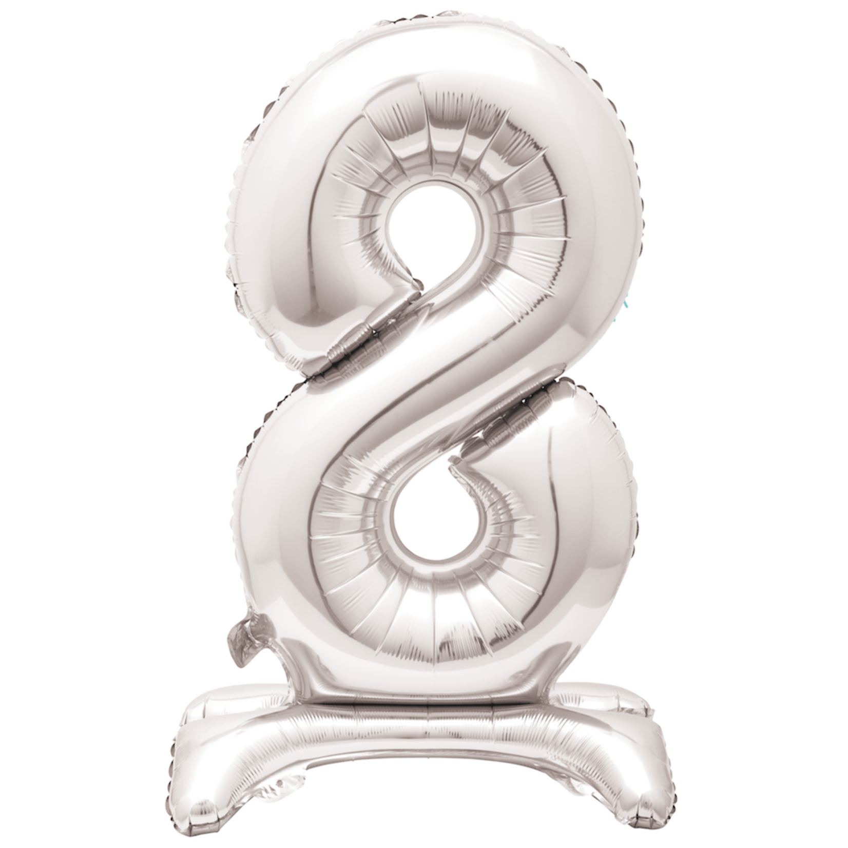 30'' SILVER FOIL STANDING BALLOON NUMBER 8