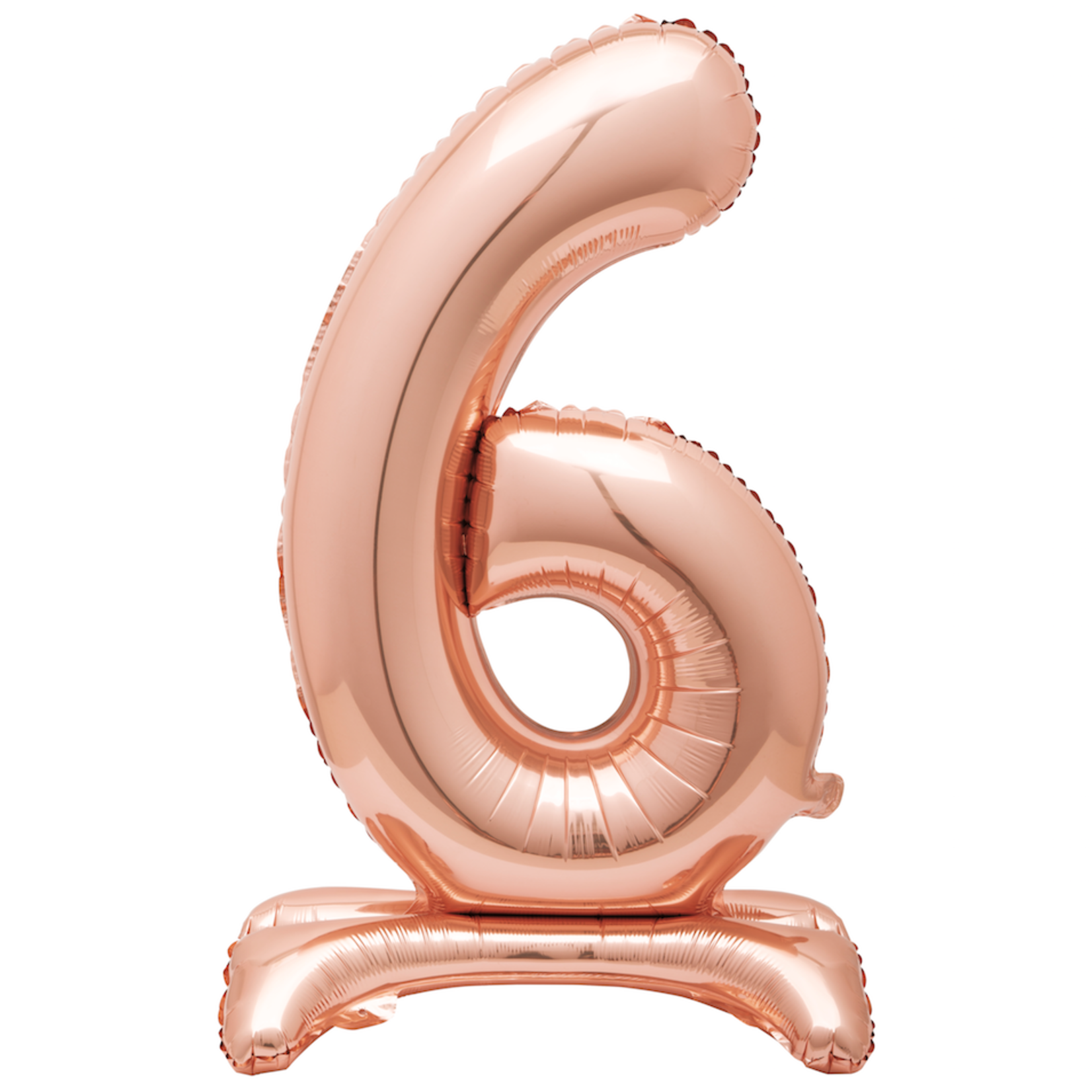 30'' ROSEGOLD FOIL STANDING BALLOON NUMBER 6