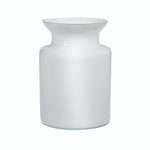 8”H X 5” WHITE GLASS MED JAR