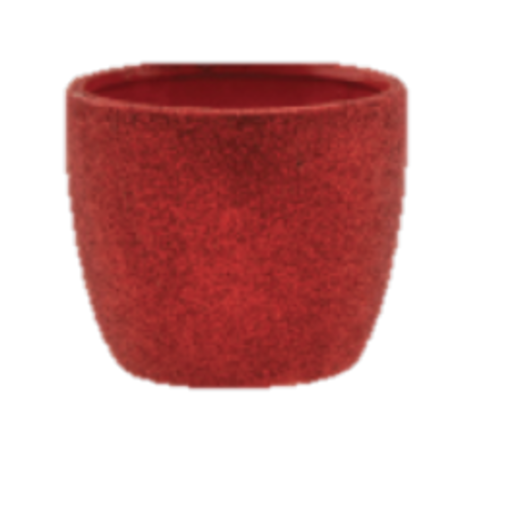 50% OFF WAS $7 NOW $3.49 4.75” X 4.75” RED GLITTER CERAMIC POT