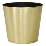 6.75”H X 6” GOLD PLASTIC POT