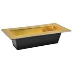 11”OPEN X 2.72” GOLD/ BLACK RECTANGLE  BOWL PLANTER