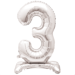 30'' SILVER FOIL BALLOON NUMBER 3