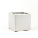 3” X 3” X 3” MATTE WHITE CERAMIC CUBE/SQUARE POT