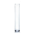 24"H X 4" CLEAR GLASS CYLINDER VASE