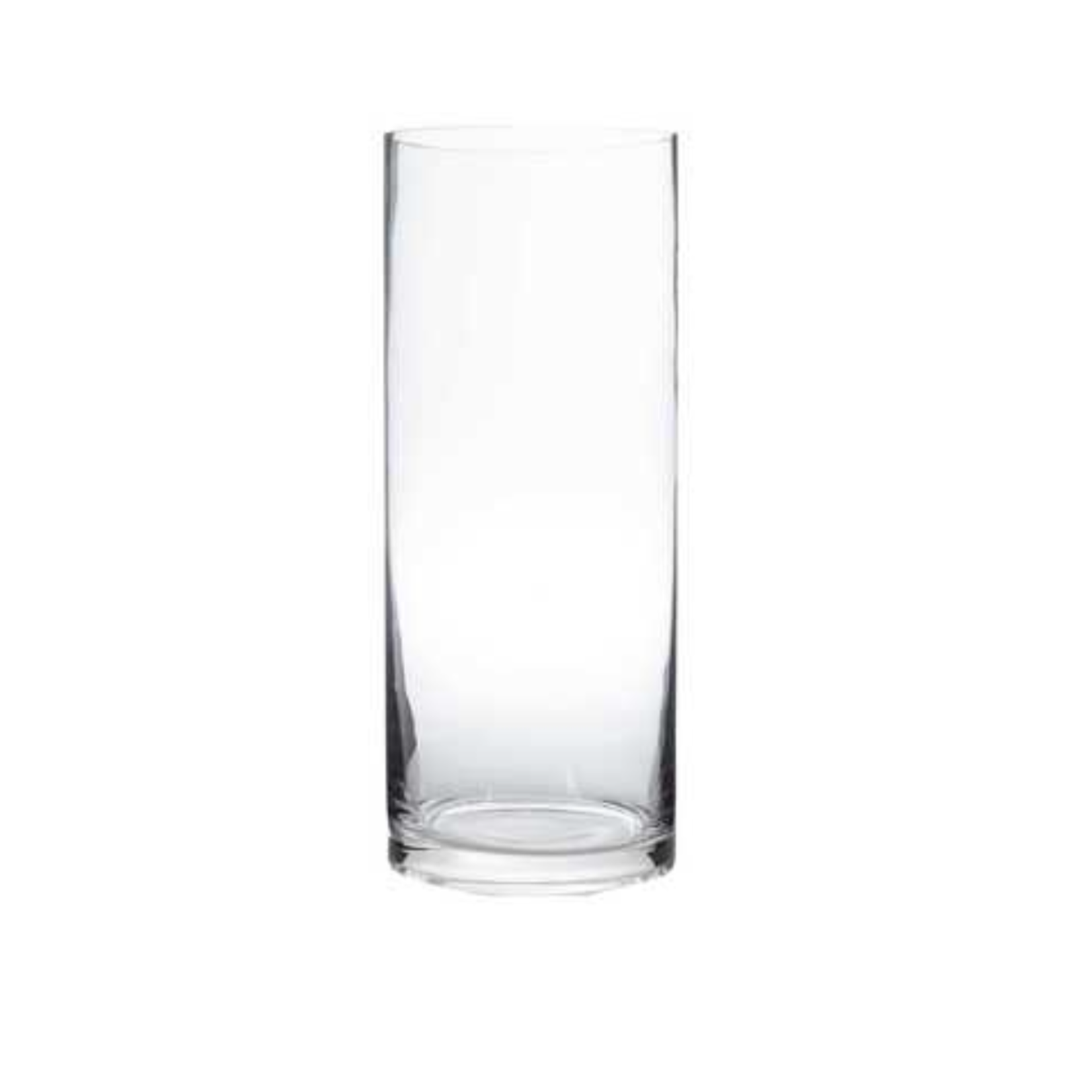 14"H X 10" CLEAR GLASS CYLINDER VASE