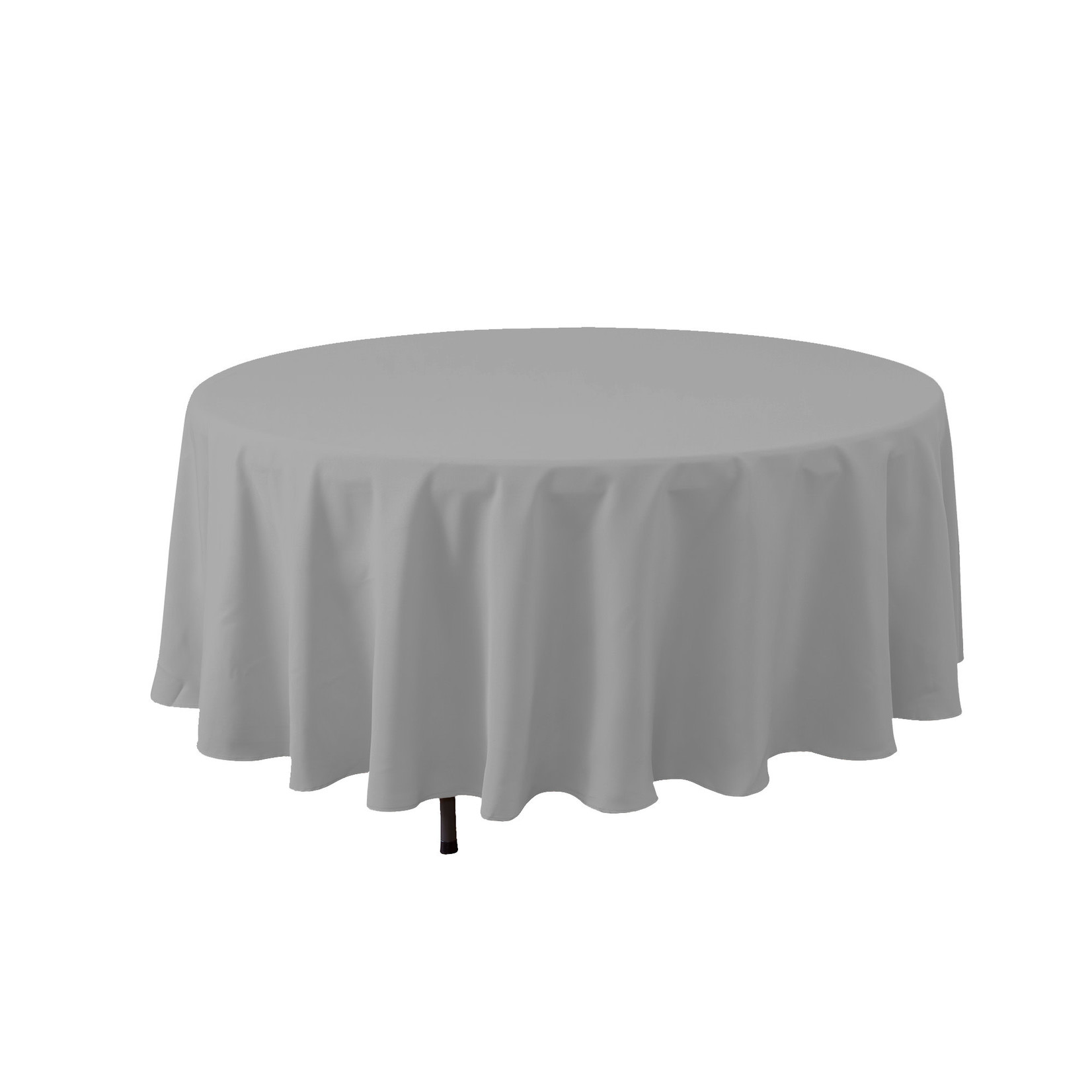 90''SILVER  ROUND POLYESTER TABLECOVER