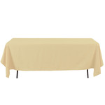 60X126'' RECTANGULAR TABLECOVER,IVORY reg $11.99